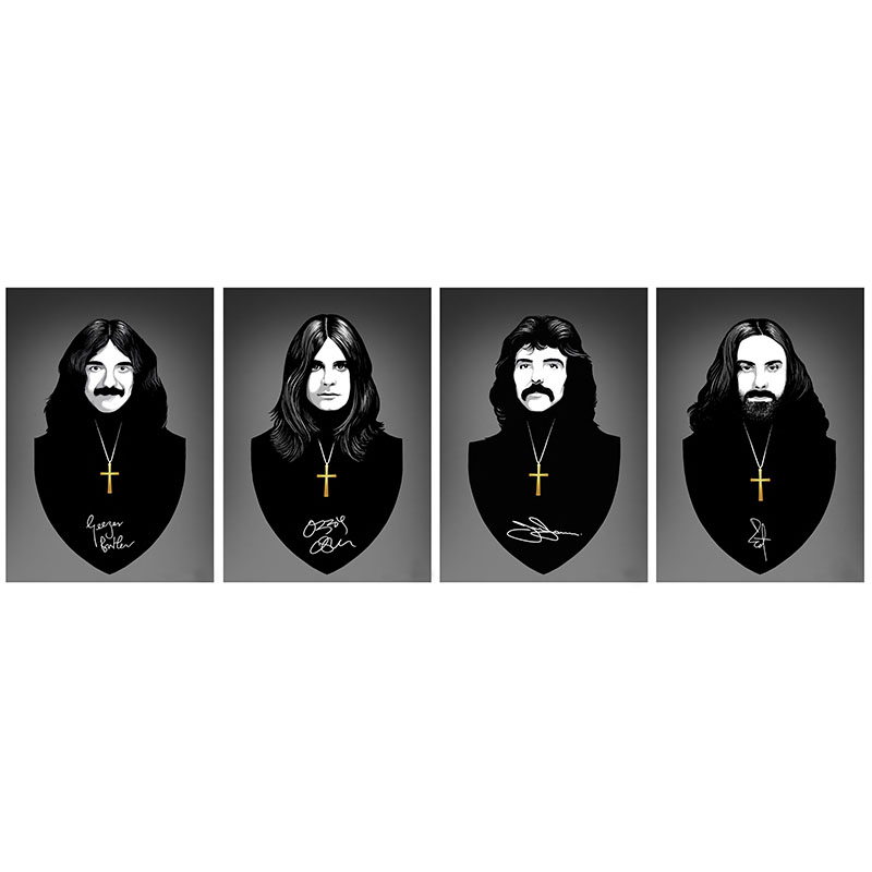 Πίνακας σε καμβά Black Sabbath Portraits